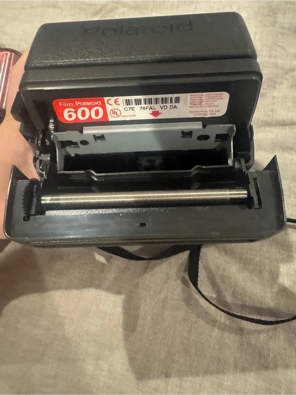 Vintage Polaroid 600 Instant Film Camera Black - Great Condition!